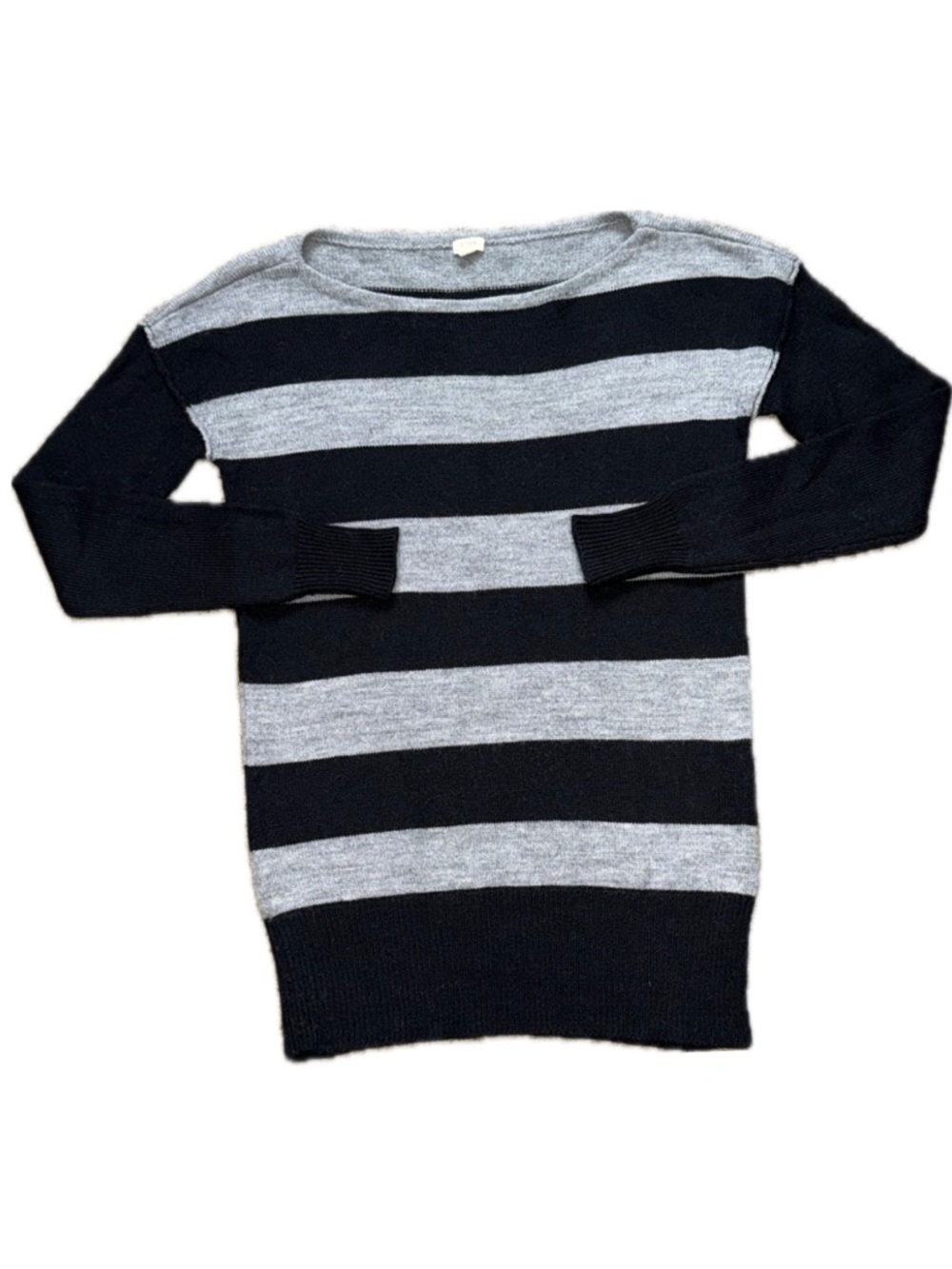 👚🌫️ J.CREW Sailor Stripe Boatneck Alpaca Wool‎ Blend Knit Sweater | Women's S